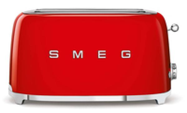 SMEG TSF02RDEU - 4 Scheibe(n) - Rot - Stahl - Tasten - Niveau - Drehregler - 1500 W - 220 - 240 V