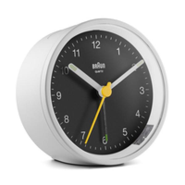 Braun BC12WB - Quarzwecker - Rund - Schwarz - Weiß - 12 h - Summer - Akku