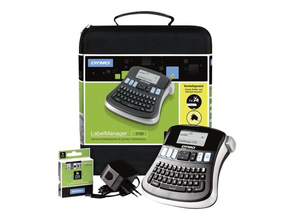 Dymo LabelMANAGER 210D - Beschriftungsgerät - s/w - Thermotransfer - Rolle (1,2 cm)