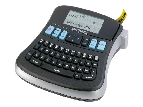 Dymo LabelMANAGER 210D Kit - Beschriftungsgerät - s/w - Thermotransfer - Rolle (1,2 cm)