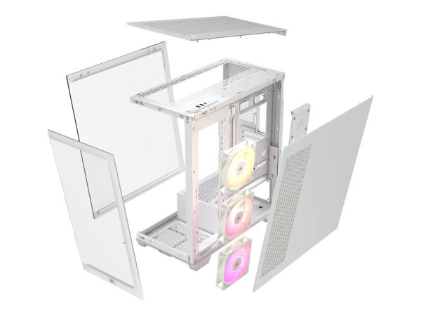 Corsair 3500X ARGB - Mid tower - E-ATX - Seitenteil mit Fenster (gehärtetes Glas)