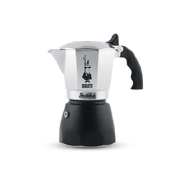 Bialetti Brikka - Mokka-Kanne - 0,17 l - Schwarz - Edelstahl - Aluminium - 4 Tassen - Thermoplast