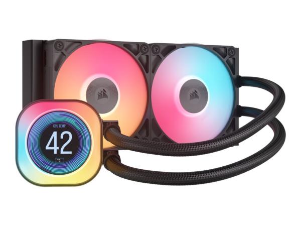 Corsair iCUE Link TITAN 240 RX LCD - Prozessor-Flüssigkeitskühlsystem - Kühlergröße: 240 mm - (für: LGA1