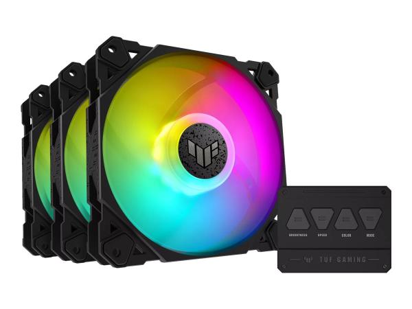 ASUS TUF Gaming TF120 ARGB - Gehäuselüfter - 120 mm - Schwarz (Packung mit 3)