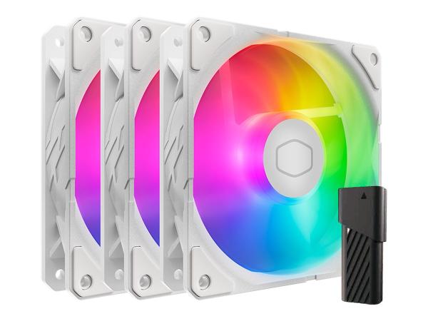 Cooler Master SickleFlow Edge 120 - White Edition - Gehäuselüfter - 120 mm - weiß (Packung mit 3)