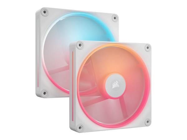 Corsair iCUE Link LX140-R RGB - Gehäuselüfter - Reverse-Lüfterblätter - 140 mm - weiß (Packung mit 2)