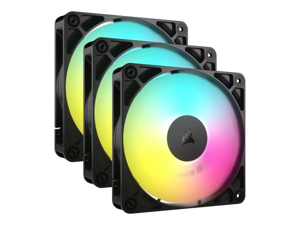 Corsair RS120 ARGB Triple Pack - Gehäuselüfter - 120 mm - Schwarz (Packung mit 3)