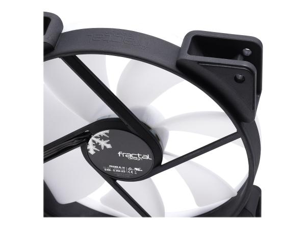 Fractal Design Prisma AL-14 - Gehäuselüfter - 140 mm - Schwarz, Weiß, halb transparent (Packung mit 3)