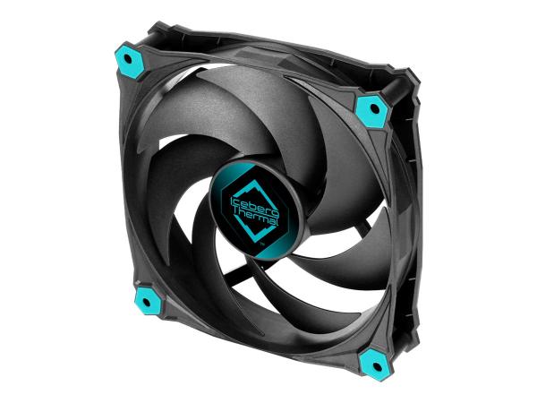 Iceberg Thermal IceGale - Gehäuselüfter - 120 mm - Schwarz (Packung mit 3)