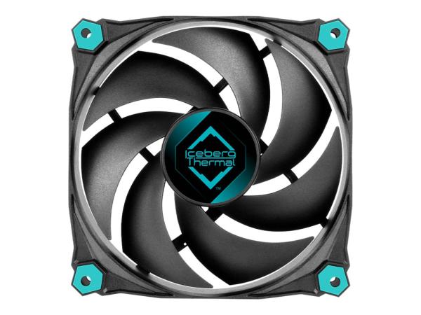 Iceberg Thermal IceGale - Gehäuselüfter - 120 mm - Schwarz (Packung mit 3)