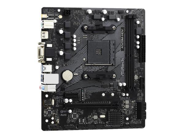 ASRock A520M-HDV - Motherboard - micro ATX - Socket AM4 - AMD A520 Chipsatz - USB 3.2 Gen 1 - Gigabit LAN - On