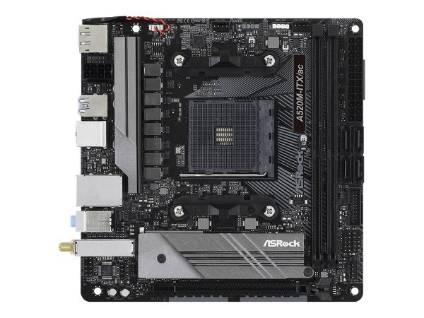 ASRock A520M-ITX/ac - Motherboard - Mini-ITX - Socket AM4 - AMD A520 Chipsatz - USB-C Gen1, USB 3.2 Gen 1 - Gi