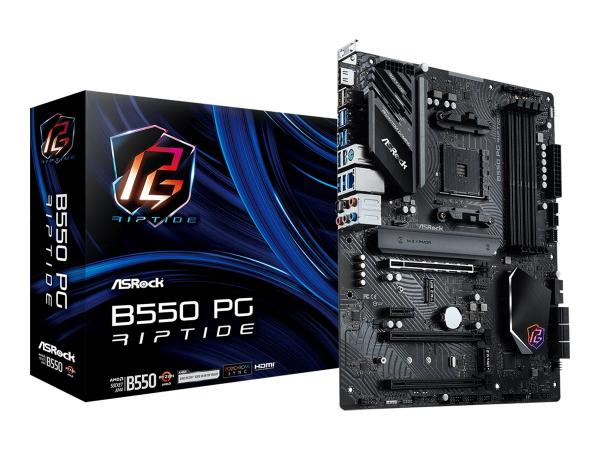 ASRock B550 PG Riptide - Motherboard - ATX - Socket AM4 - AMD B550 Chipsatz - USB-C Gen2, USB 3.2 Gen 1, USB 3