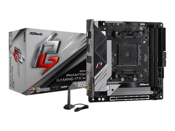 ASRock B550 Phantom Gaming-ITX/ax - Motherboard - Mini-ITX - Socket AM4 - AMD B550 Chipsatz - USB-C Gen2, USB 