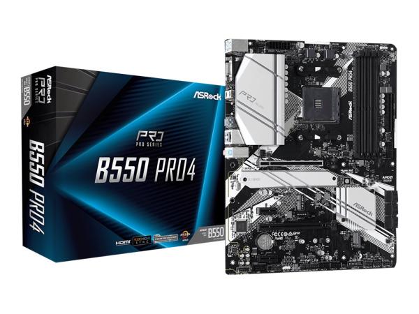 ASRock B550 Pro4 - Motherboard - ATX - Socket AM4 - AMD B550 Chipsatz - USB-C Gen2, USB 3.2 Gen 1, USB 3.2 Gen