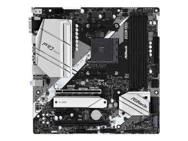 ASRock B550M Pro4 - Motherboard - micro ATX - Socket AM4 - AMD B550 Chipsatz - USB-C Gen2, USB 3.2 Gen 1, USB 