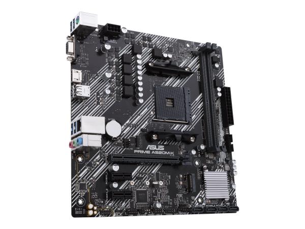ASUS PRIME A520M-K - Motherboard - micro ATX - Socket AM4 - AMD A520 Chipsatz - USB 3.2 Gen 1 - Gigabit LAN - 