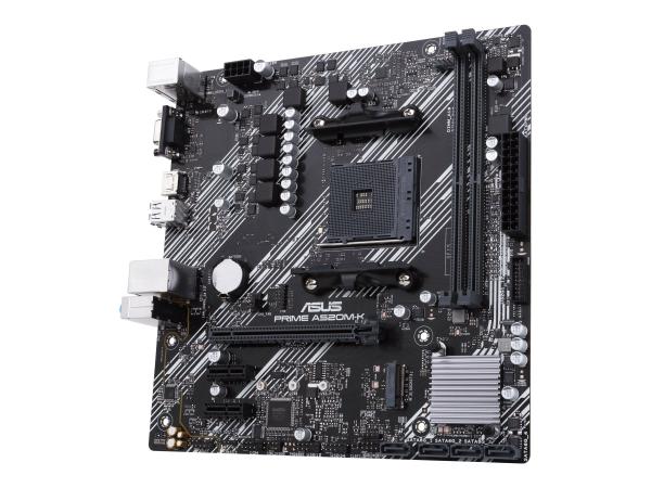 ASUS PRIME A520M-K - Motherboard - micro ATX - Socket AM4 - AMD A520 Chipsatz - USB 3.2 Gen 1 - Gigabit LAN - 