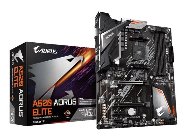 Gigabyte A520 AORUS ELITE - 1.0 - Motherboard - ATX - Socket AM4 - AMD A520 Chipsatz - USB 3.2 Gen 1, USB 3.2 
