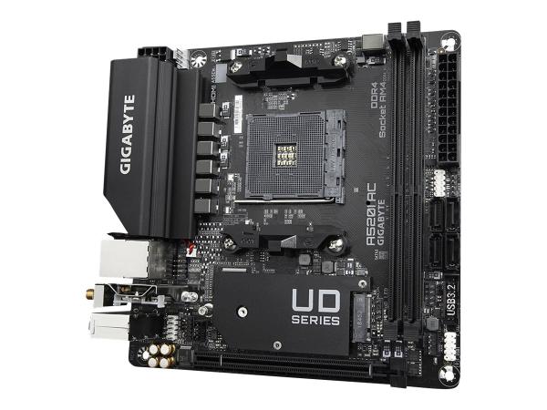 Gigabyte A520I AC - 1.0 - Motherboard - Mini-ITX - Socket AM4 - AMD A520 Chipsatz - USB 3.2 Gen 1 - Gigabit LA