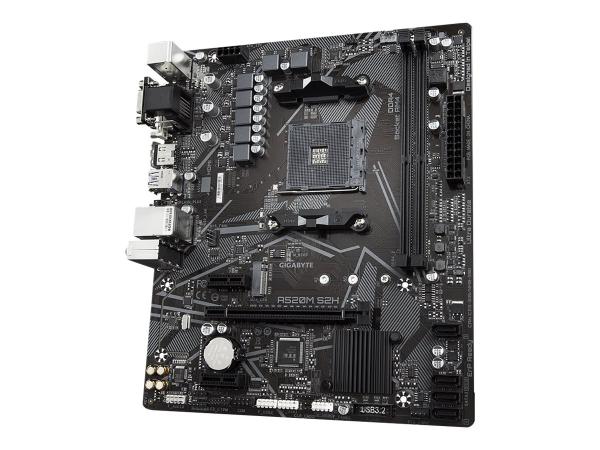 Gigabyte A520M S2H - 1.0 - Motherboard - micro ATX - Socket AM4 - AMD A520 Chipsatz - USB 3.2 Gen 1 - Gigabit 