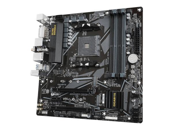 Gigabyte B550M DS3H AC - 1.X - Motherboard - micro ATX - Socket AM4 - AMD B550 Chipsatz - USB 3.2 Gen 1 - Giga