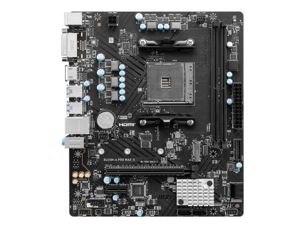 MSI B450M-A PRO MAX II - Motherboard - micro ATX - Socket AM4 - AMD B450 Chipsatz - USB 3.2 Gen 1 - 2.5 Gigabi