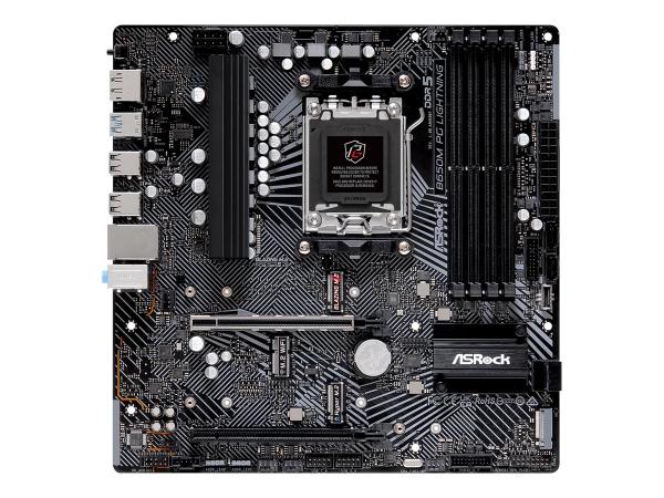 ASRock B650M PG Lightning - Motherboard - micro ATX - Socket AM5 - AMD B650 Chipsatz - USB-C 3.2 Gen2, USB 3.2