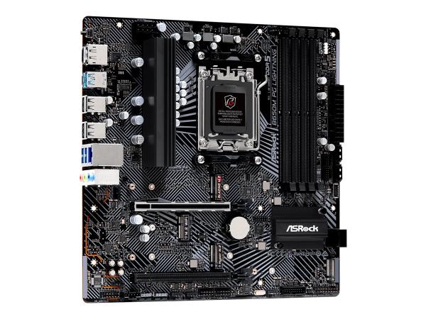 ASRock B650M PG Lightning - Motherboard - micro ATX - Socket AM5 - AMD B650 Chipsatz - USB-C 3.2 Gen2, USB 3.2