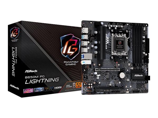 ASRock B650M PG Lightning - Motherboard - micro ATX - Socket AM5 - AMD B650 Chipsatz - USB-C 3.2 Gen2, USB 3.2