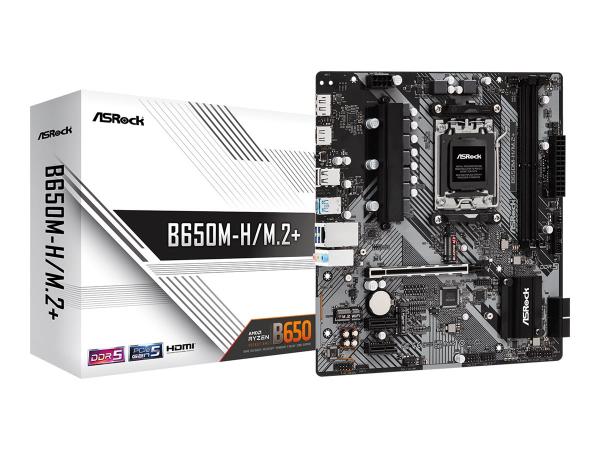 ASRock B650M-H/M.2+ - Motherboard - micro ATX - Socket AM5 - AMD B650 Chipsatz - USB-C 3.2 Gen 1, USB 3.2 Gen 