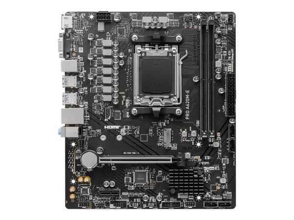 MSI PRO A620M-E - Motherboard - micro ATX - Socket AM5 - AMD A620 Chipsatz - USB 3.2 Gen 1 - Gigabit LAN - Onb