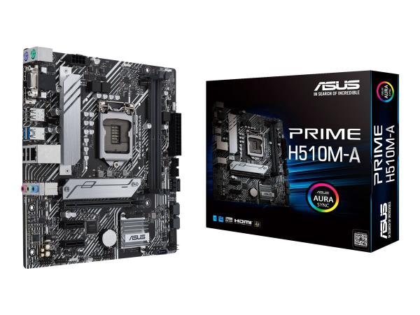 ASUS PRIME H510M-A - Motherboard - micro ATX - LGA1200-Sockel - H510 Chipsatz - USB 3.2 Gen 1 - Gigabit LAN - 