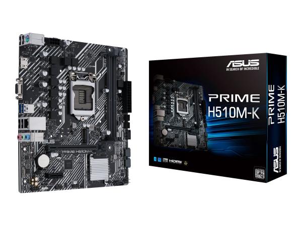 ASUS PRIME H510M-K - Motherboard - micro ATX - LGA1200-Sockel - H510 Chipsatz - USB 3.2 Gen 1 - Gigabit LAN - 