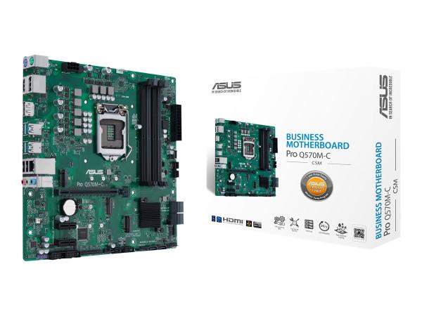 ASUS Pro Q570M-C/CSM - Motherboard - micro ATX - LGA1200-Sockel - Q570 Chipsatz - USB 3.2 Gen 2, USB-C Gen1, U