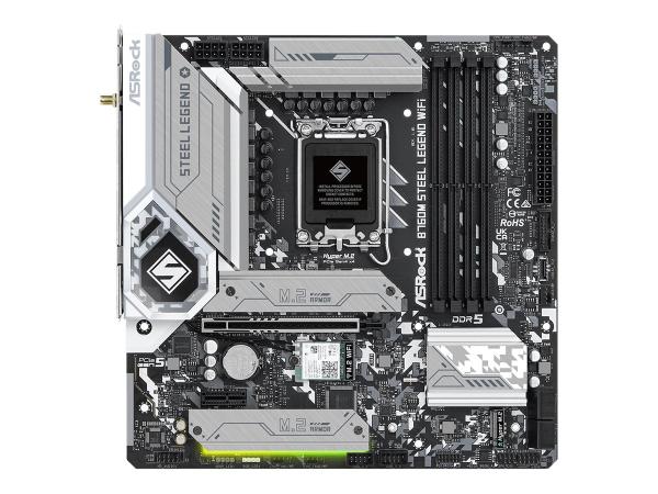 ASRock B760M Steel Legend WiFi - Motherboard - micro ATX - LGA1700-Sockel - B760 Chipsatz - USB-C 3.2 Gen2, US