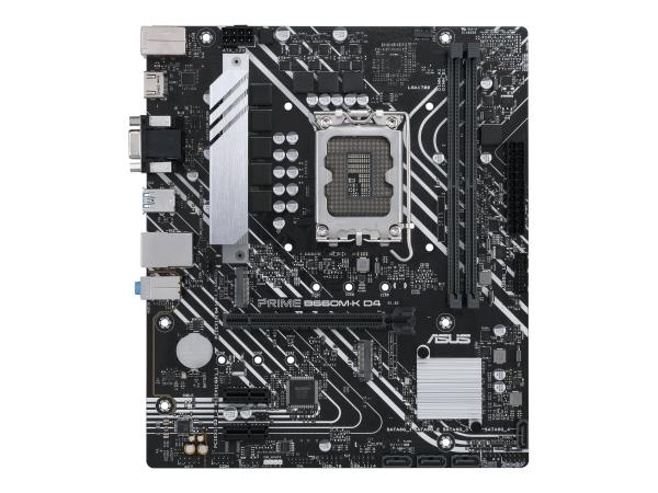 ASUS PRIME B660M-K D4 - Motherboard - micro ATX - LGA1700-Sockel - B660 Chipsatz - USB 3.2 Gen 1 - Gigabit LAN