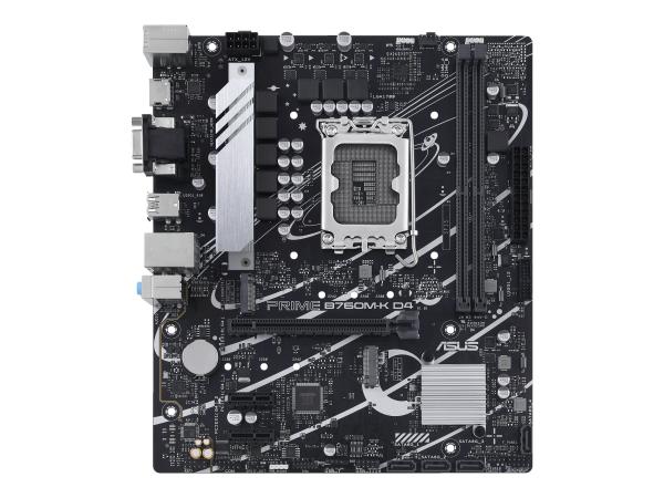 ASUS PRIME B760M-K D4 - Motherboard - micro ATX - LGA1700-Sockel - B760 Chipsatz - USB 3.2 Gen 1 - 2.5 Gigabit
