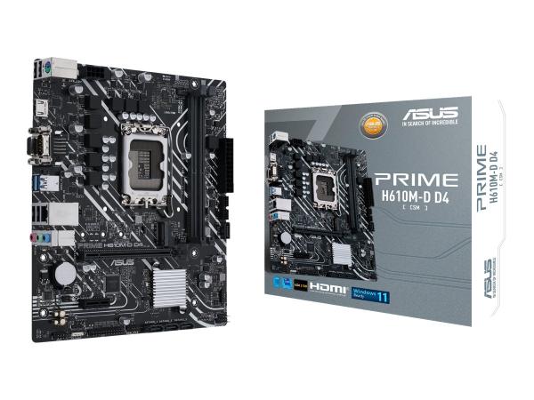 ASUS PRIME H610M-D D4 - Motherboard - micro ATX - LGA1700-Sockel - H610 Chipsatz - USB 3.2 Gen 1 - Gigabit LAN