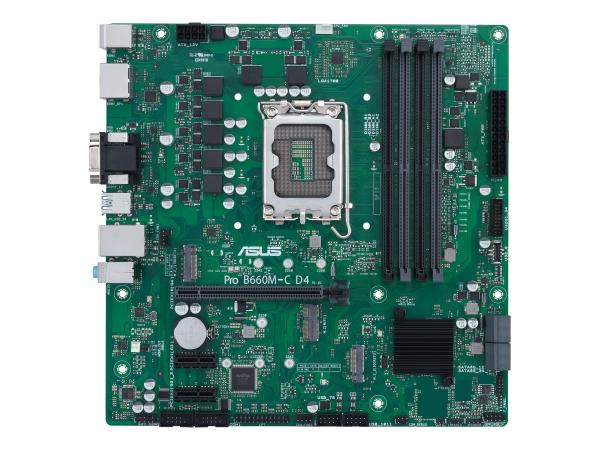 ASUS PRO B660M-C D4-CSM - Motherboard - micro ATX - LGA1700-Sockel - B660 Chipsatz - USB 3.2 Gen 1, USB-C Gen1