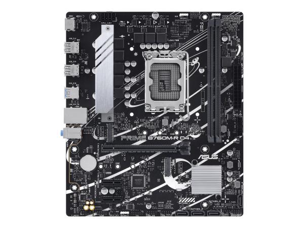 ASUS PRO B760M-R D4 - Motherboard - micro ATX - LGA1700-Sockel - B760 Chipsatz - USB 3.2 Gen 1 - 2.5 Gigabit L
