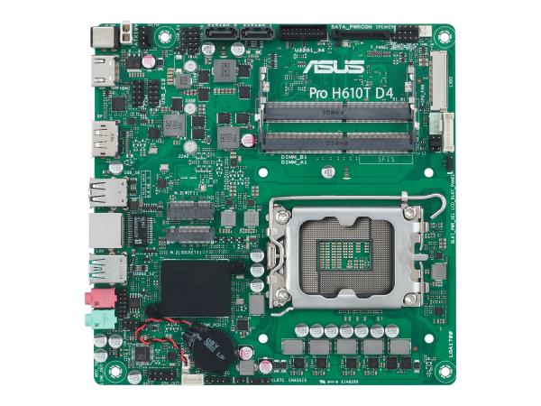 ASUS Pro H610T D4-CSM - Motherboard - Thin mini ITX - LGA1700-Sockel - H610 Chipsatz - USB 3.2 Gen 1, USB 3.2 