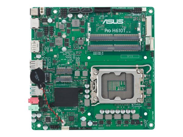 ASUS Pro H610T-CSM - Motherboard - Mini-ITX - LGA1700-Sockel - H610 Chipsatz - USB 3.2 Gen 2, USB 3.2 Gen 1 - 