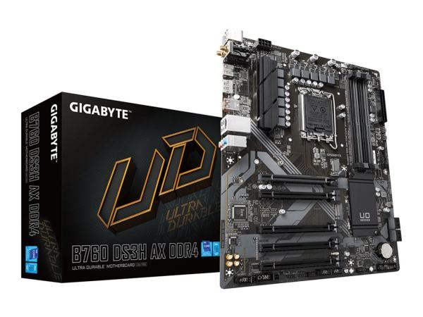 Gigabyte B760 DS3H AX DDR4 - 1.X - Motherboard - ATX - LGA1700-Sockel - B760 Chipsatz - USB-C 3.2 Gen 2x2, USB