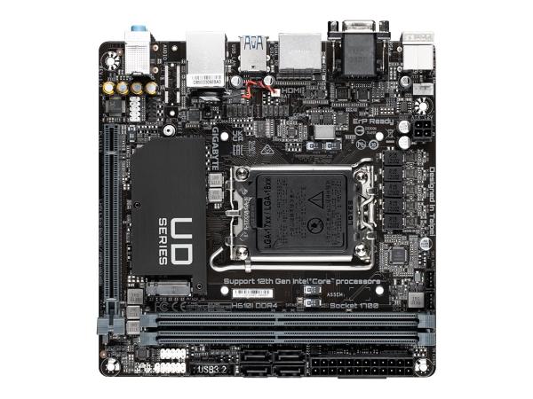 Gigabyte H610I DDR4 - 1.0 - Motherboard - Mini-ITX - LGA1700-Sockel - H610 Chipsatz - USB 3.2 Gen 1 - Gigabit 
