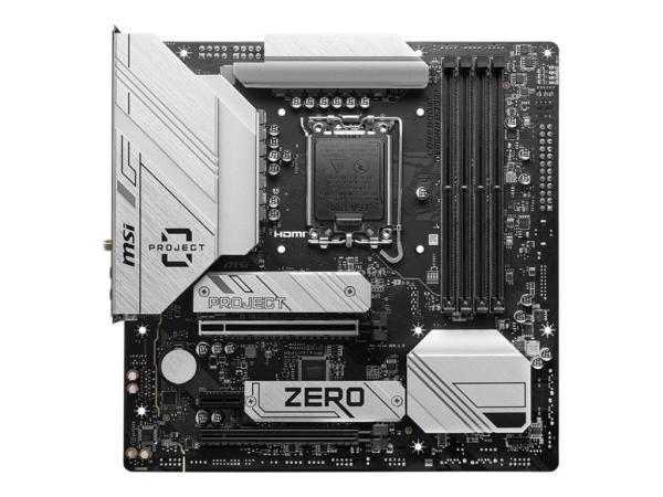 MSI B760M PROJECT ZERO - Motherboard - micro ATX - LGA1700-Sockel - B760 Chipsatz - USB 3.2 Gen 1, USB 3.2 Gen