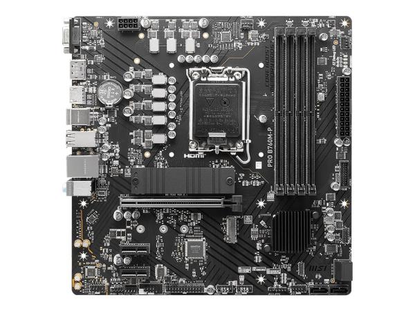 MSI PRO B760M-P - Motherboard - micro ATX - LGA1700-Sockel - B760 Chipsatz - USB 3.2 Gen 1, USB-C 3.2 Gen2 - G