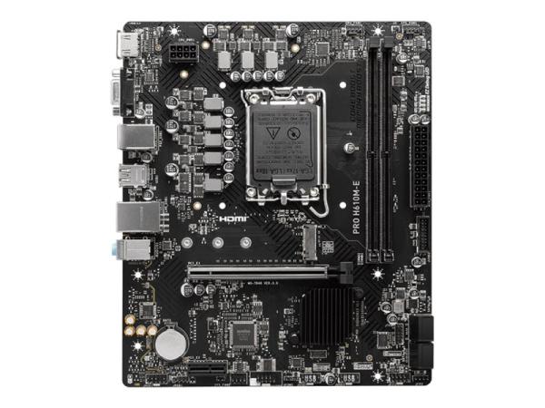 MSI PRO H610M-E - Motherboard - micro ATX - LGA1700-Sockel - H610 Chipsatz - USB 3.2 Gen 1 - Gigabit LAN - Onb