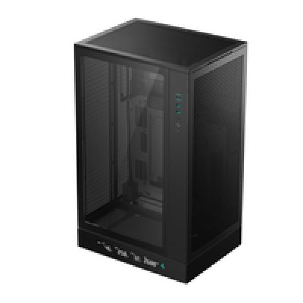 Deepcool CH270 Digital Micro ATX Mini Tower Case with Glass Panel Black - Midi/Minitower - ATX