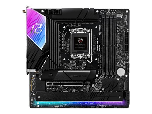 ASRock Phantom Gaming B860M LIGHTNING WIFI - Motherboard - micro ATX - LGA1851-Sockel - B860 Chipsatz - USB4, 